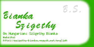 bianka szigethy business card